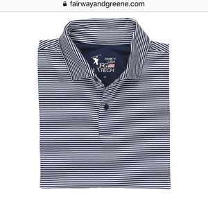 NWT Fairway and Greene Owens Stripe Tech Polo